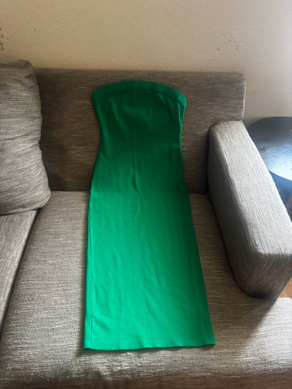 Hera Collection Strapless Emerald Green Bodycon Dress